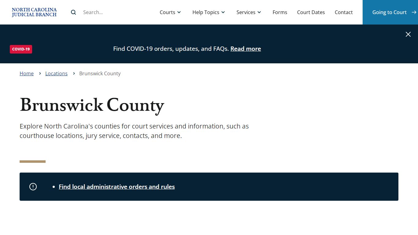 Brunswick County | North Carolina Judicial Branch - NCcourts