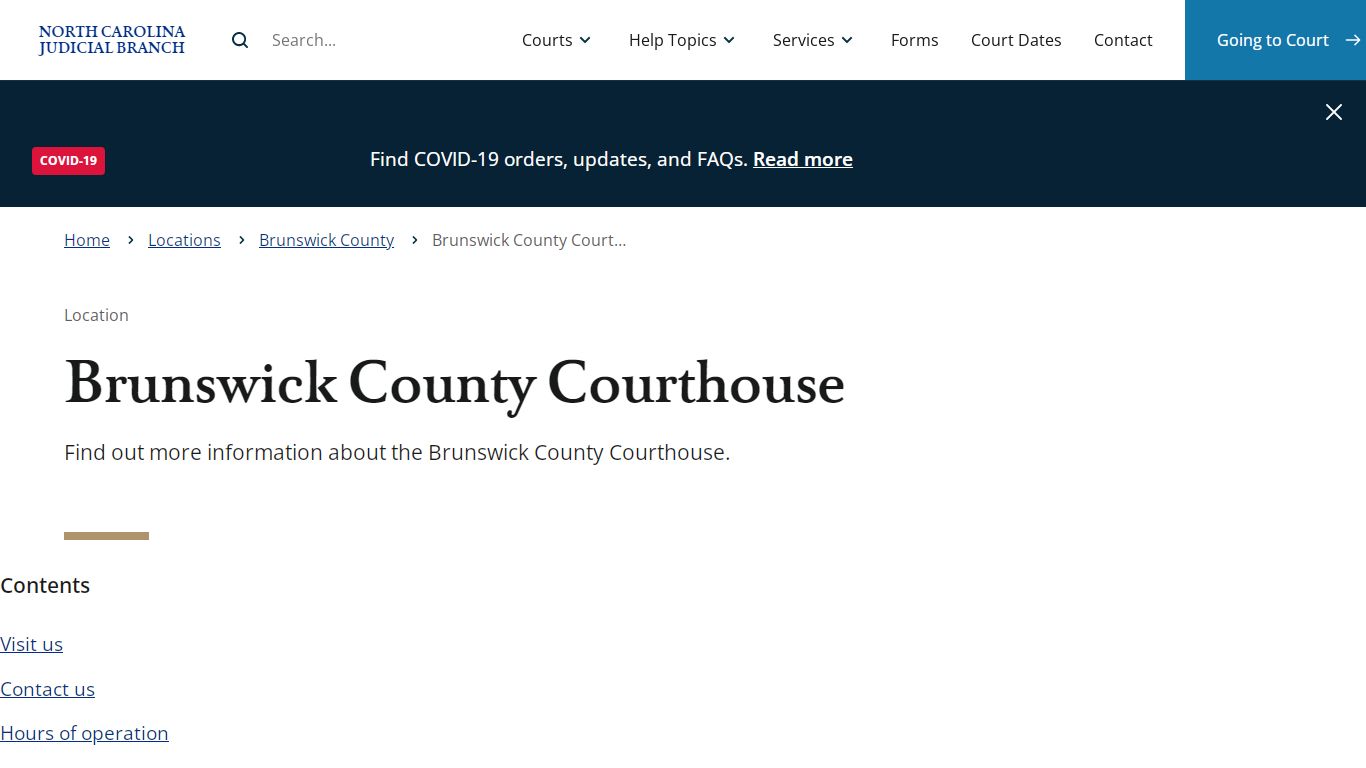 Brunswick County Courthouse | North Carolina Judicial Branch